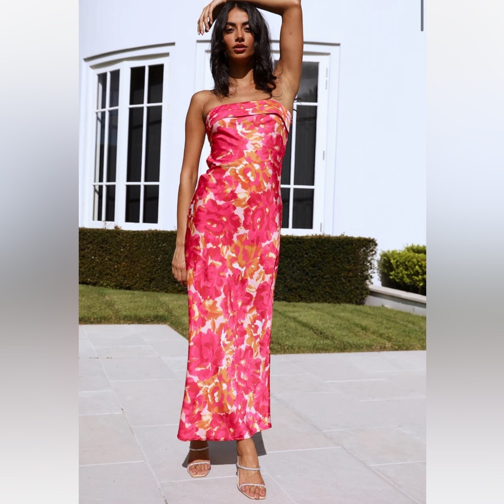 Letters of Mine Pink Floral Maxi Dress 🌺